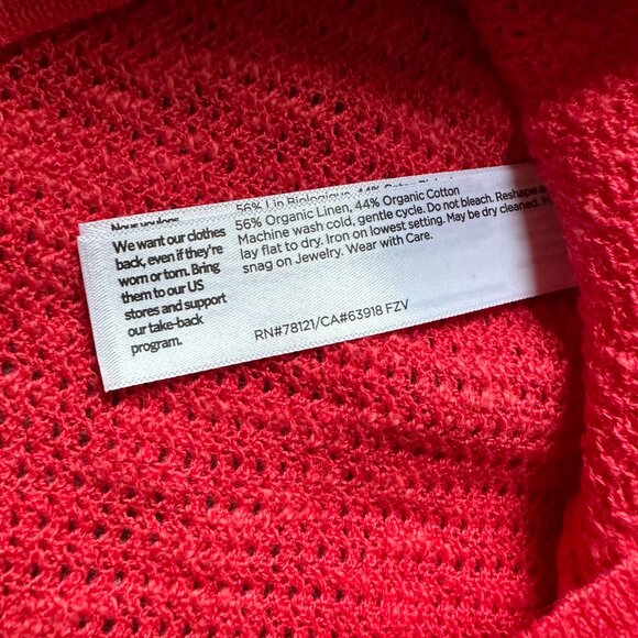 NWT EILEEN FISHER WTMLN Linen Jewel NK Pullover Size S/P - Picture 7 of 7